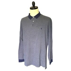 Polo Ralph Lauren vintage Pima cotton 2 button planchet long sleeve polo  | XXL
